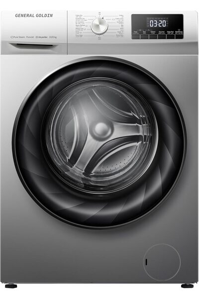 General Golden General Gold 10 Kg Front Loading 2in1 Washing Machine & Drying, Kids Lock, Silver