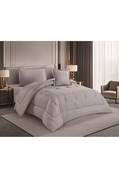 HOURS Horse Comforter Set, Single and a Half, 160 cm, Queen Size, 4 Pieces, Plain