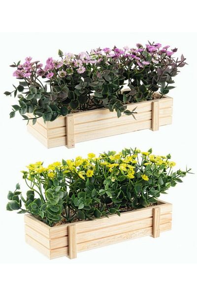 Bizzotto Set 2 aranjamente flori artificiale 22,5x8,5x14 cm