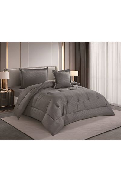 HOURS Horse Comforter Set, Single and a Half, 160 cm, Queen Size, 4 Pieces, Plain