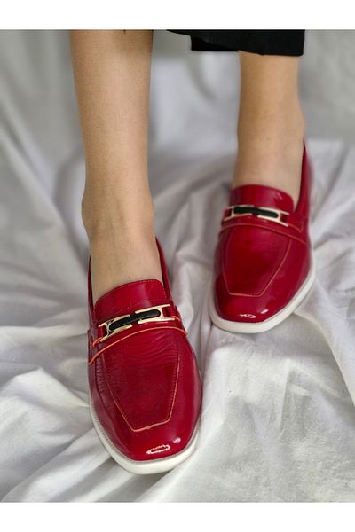 aayak&kabımofficial Women's Loafer Shoes with Stylish Metal Buckle – for Casual and Office Combinations