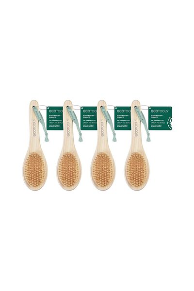Ecotools Foot Brush + Pumice, Foot Scrubber Brush for Cleansing & Dead Skin Removal, Reveal Smooth,