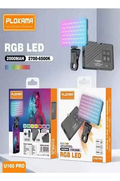 Shopi PLOKAMA U160 pro RGB Video Light, Portable LED Camera Light Panel