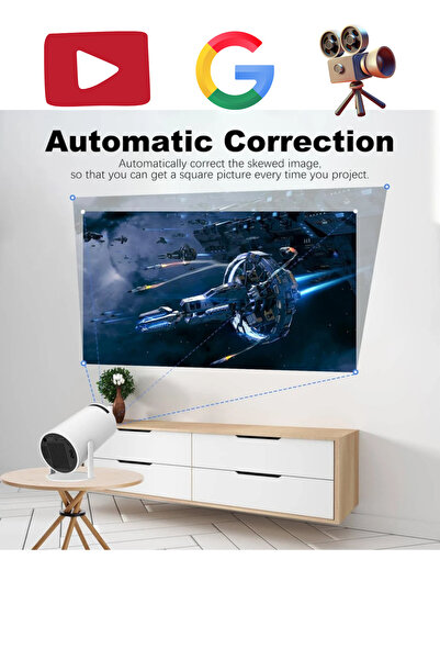 Teknoşık WiFi’li Akıllı Android Projeksiyon | Ultra HD | Taşınabilir Ev Sineması