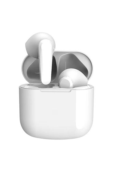 MAS CARNEY Mas Carney wireless headphones with M2 charging case, plastic, white