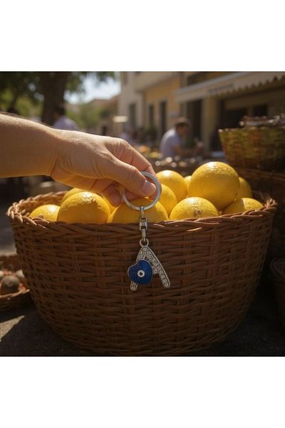 Revello Keychain ​​Ornament Keychain, Gift Letter a Evil Eye Beaded, Fast Delivery Stylish Design