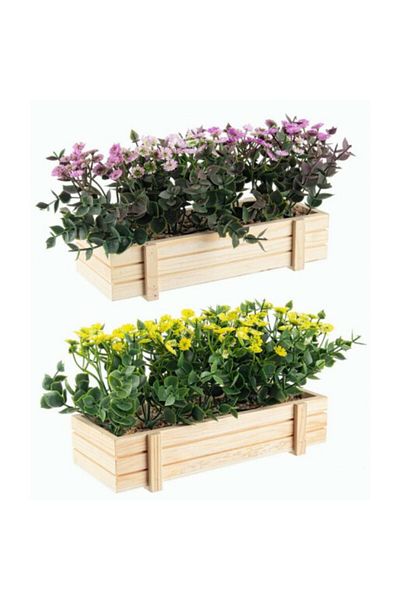 Bizzotto Set 2 aranjamente flori artificiale 22,5x8,5x14 cm