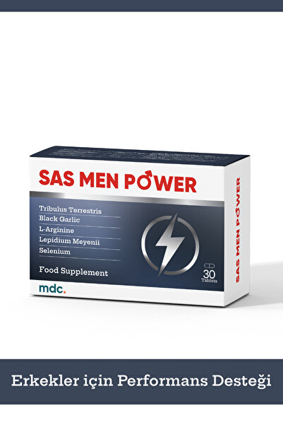 MDC Sas Men Power (TRİBULUS, SAS, L-ARJİNİN, LEPİDYUM) 30 Tablet (erkeklere Özel )