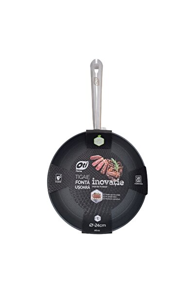 Oti Tigaie fonta usoara, maner inox, diametru 24 cm, baza inductie, OTI