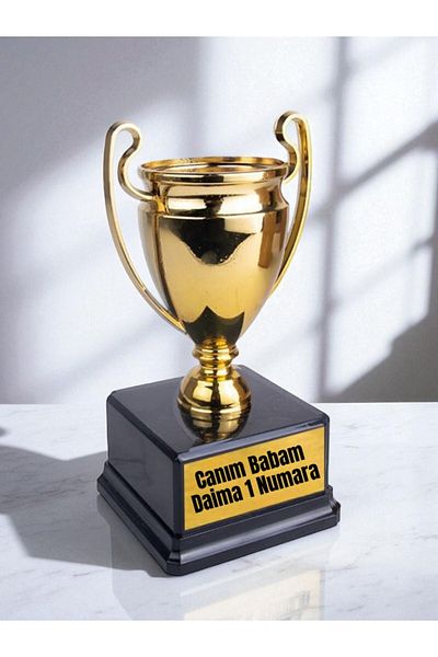 lili hediyelik Dear Dad Written Award Success Championship Trophy - Gift Box Item for Dad