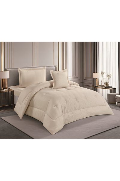 HOURS Horse Comforter Set, Single and a Half, 160 cm, Queen Size, 4 Pieces, Plain