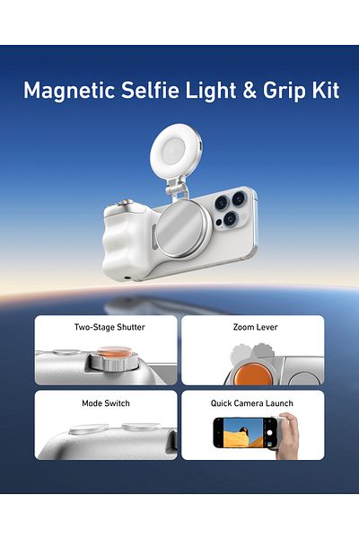 TELESIN Professional Phone Filming Set, Funshot Maggrip, Fill Light, Iphone 16,15