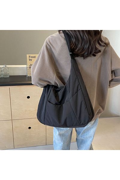 TAIKESEN Geanta casual de umar, TAIKESEN LADY W-1, moderna, material textil, incapatoare, neagra