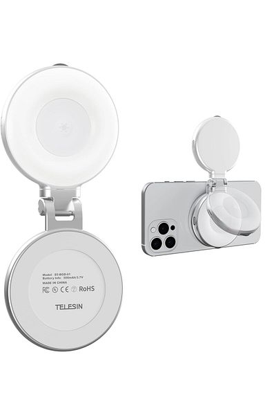 TELESIN Circular Light, S5-bgd-01, Magnetic Attachment, For Selfie, Video, Zoom, Iphone 16,15