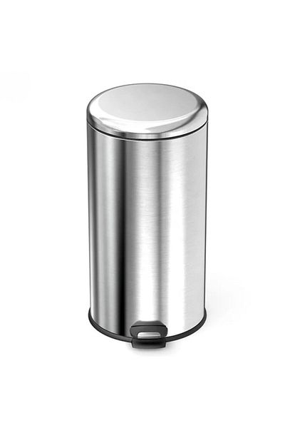 AKC 20L Matte Finish Step Trash Can–Quiet-Close Lid, Fingerprint-Proof Stainless Steel For Kitchen