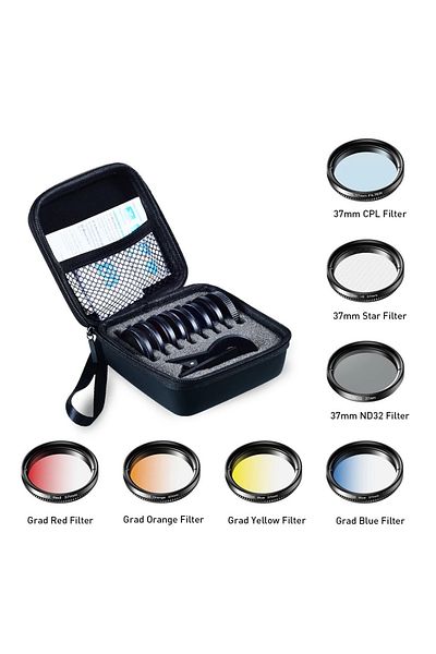 APEXEL Set of 7 Professional Filters 52 Mm, Brand, For Iphone 13, Iphone 12, Iphone 11, X,8, Samsung