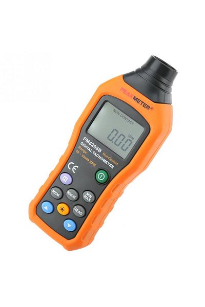 PEAKMETER PEAKMETER digital tachometer, model PM6208B, high fidelity, rotation range 50-99999RPM