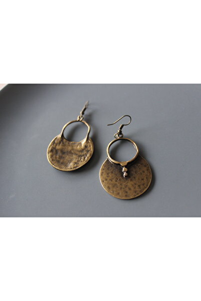 dela otantik Antik Bronz El Yapımı Sallantılı Küpe – Etnik Bohem Vintage Tasarım Bijuteri Takı - Boho Earrings