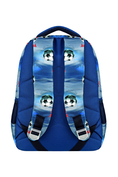 Niss Store Football Themed Primary School Backpack, Lunchbox and Pen Holder Set of Three