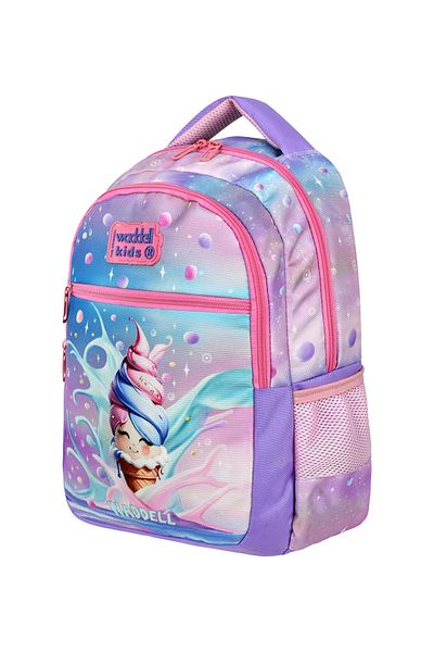 Niss Store Cute Sweet Ice Cream Themed Primary School Backpack, Thermal Lunch Bag and Pen Holder Set of Three
