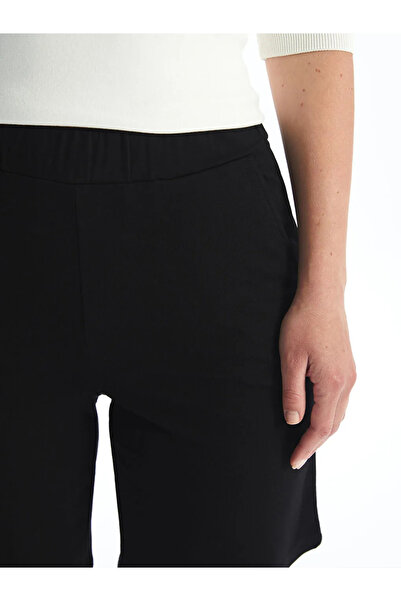 LC Waikiki Lcwaikiki Basic Black Women's Elastic Waist Straight Shorts