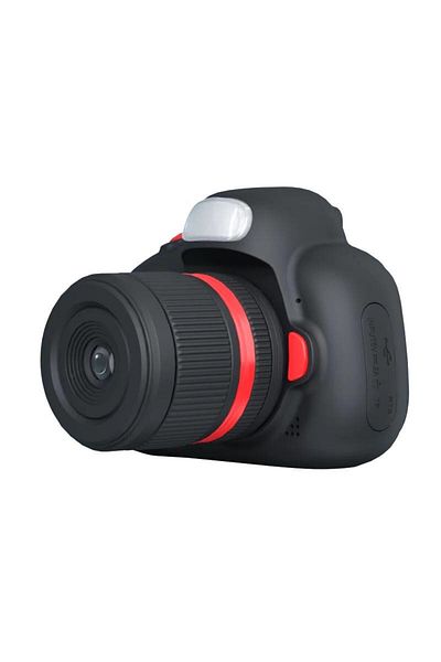 THD Digital camera for children, THD Pixels D6, DSLR look, 18 megapixel resolution, black