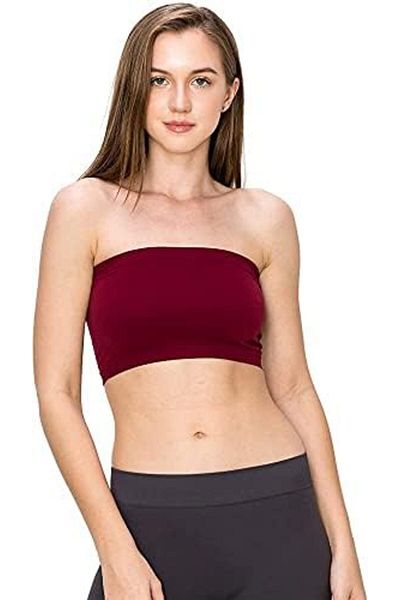 Glamroot Women's Strapless Non Padded Tube Bra, Free Size