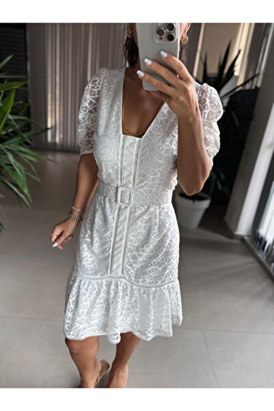 caddstore Mc 5757 Paris Lace Dress with Ladder Detail