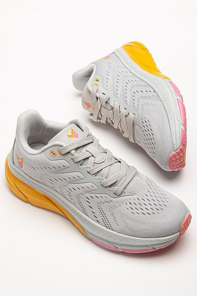 Dilimler Ayakkabı Women's Sports Shoes Gray Light Thick Colored Sole