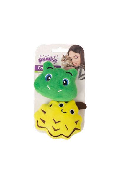 Pawise Knitted Cat Toy Frog - Pineapple Hnzrn