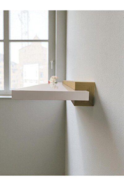 dekoriumm Dekoratif Duvar Rafı, Beyaz Duvar Rafı, Çok Amaçlı Raf, %100 Mdf 80 Cm