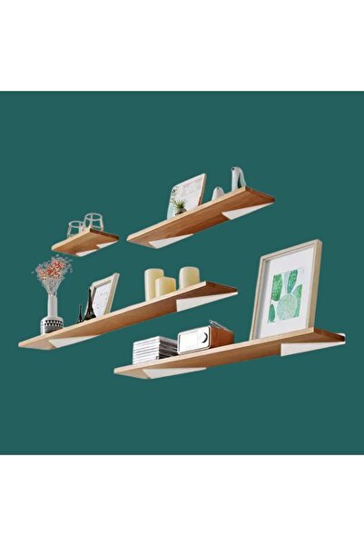 Ayşe Abladan Ücgen 3mm BEYAZ Metal Ucan Raf /2adet