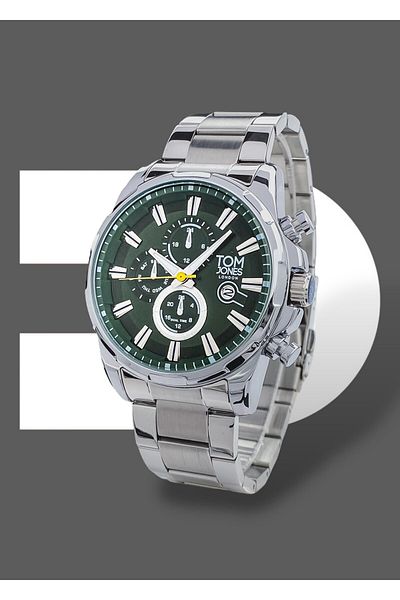 Tom Jones Original 2 Years Guarantee 3 Atm Waterproof Steel Band Men Wrist Watch