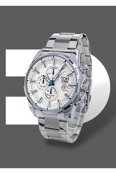 Tom Jones Original 2 Years Guarantee 3 Atm Waterproof Steel Band Men Wrist Watch