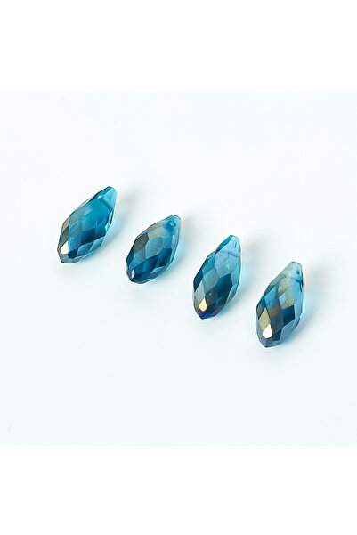 yfhobi 5 Adet- 12 mm Damla Kristal Üstten Delik Cam Boncuk, Şeffaf Janjanlı P...