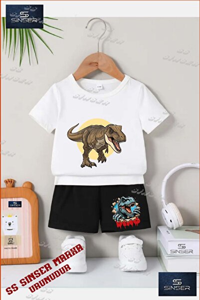 SS SİNSER Tricou cu gât rotund cu imprimeu personalizat „Dinozaur Brown in th...