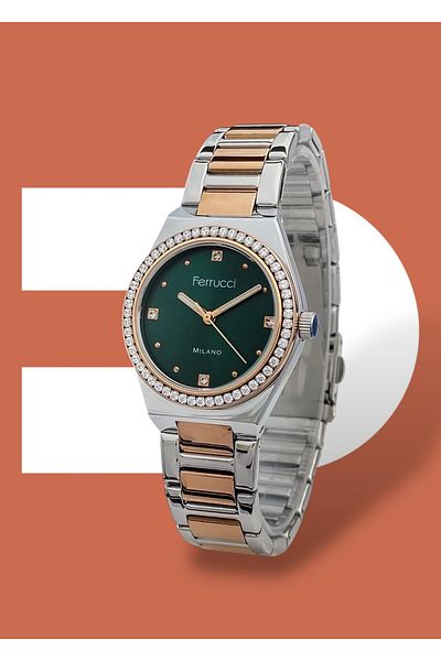 Ferrucci 3 Atm Waterproof Steel Cord Women's Wristwatch