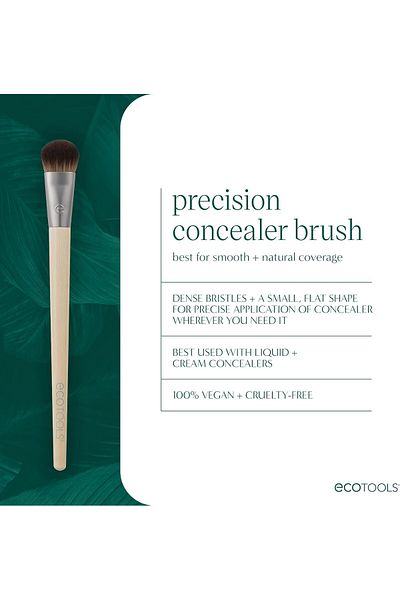 Ecotools Precision Concealer Makeup Brush, For Concealing Under Eyes & Imperfections, Sculpt Skin