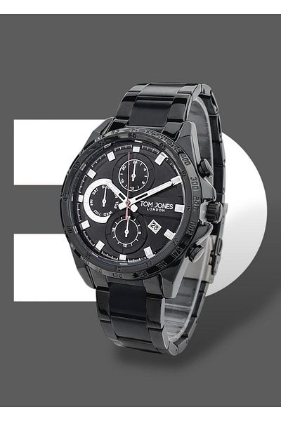 Tom Jones Original 2 Years Guarantee 3 Atm Waterproof Steel Band Men Wrist Watch