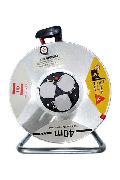 unbranded Silver Cable Extension Reel 40m