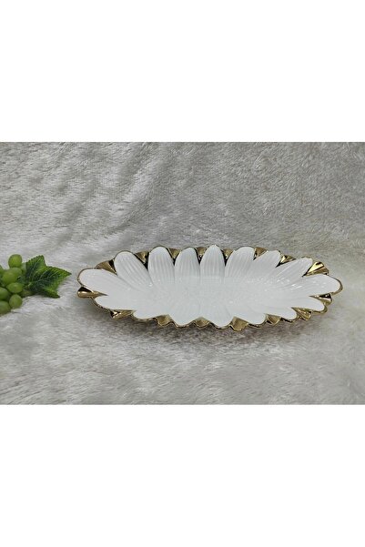 ROY KING ÇIRAĞAN HOME FLORA GOLD OVAL DERİN DEKORATİF SUNUMLUK 44*20*6