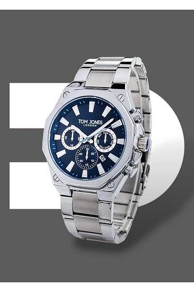 Tom Jones Original 2 Years Guarantee 3 Atm Waterproof Steel Band Men Wrist Watch