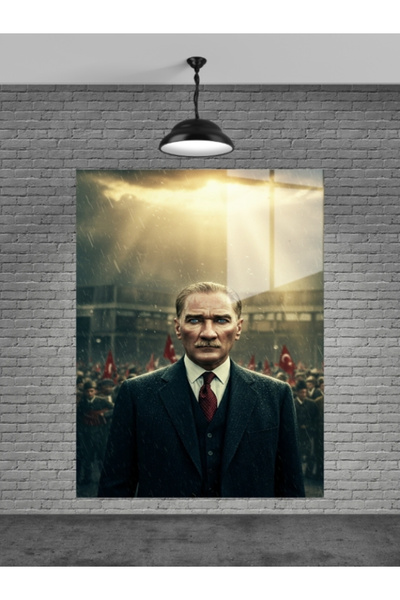 META CAM ATATÜRK TABLO CAM, OFİS,MODERN,DUVAR TABLO,ATATÜRK TABLO HEDİYELİK