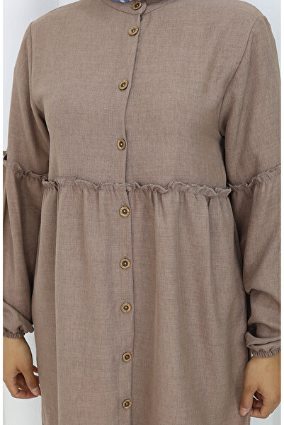 sefamerve Παντελόνι Τούνικ με Στριφτά Κουμπιά και Δύο Τεμαχίων 0115-04 Βιζόν