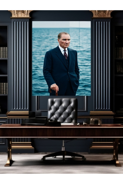 META CAM ATATÜRK TABLO CAM, OFİS,MODERN,DUVAR TABLO,ATATÜRK TABLO HEDİYELİK