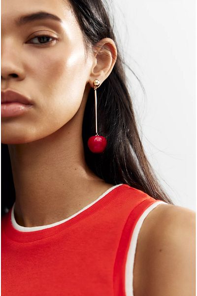 Finery by Nerrs Cherry Earrings with Gold Handle