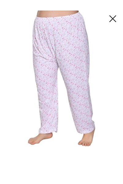 Uzunlar Tekstil Γυναικείες πιτζάμες από 100% βαμβάκι Mother Long Johns με διχτυωτό σχέδιο με στάμπα Long Johns Battal