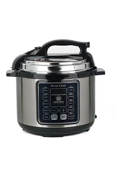 Silver Crest طنجرة ضغط كهربائية 10 في 1، وعاء ذكي قابل للبرمجة الفوري، طنجرة أرز 1050 واط، سعة 6 لترات،