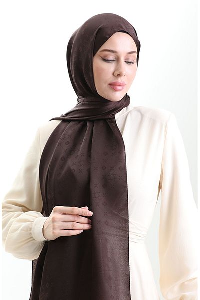 sefamerve Σάλι Karaca Jacquard 81097-03 Πικρό Καφέ