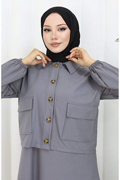 sefamerve Jile jacket double set 0117-01 gray